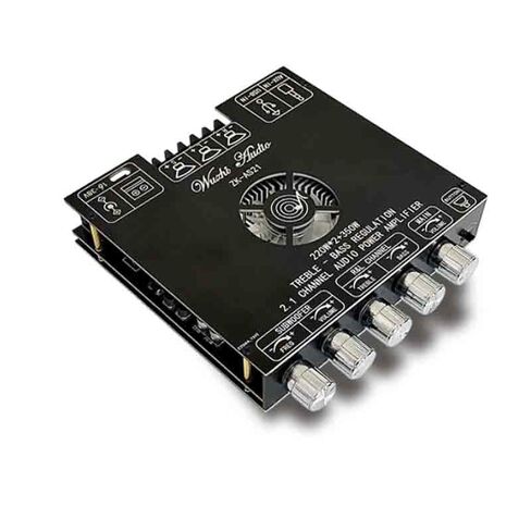 ZK-AS21 TPA3255 5.1 مضخم طاقة 2.1 قناة 220Wx2+350W مضخم صوت رقمي مع تحكم ثلاثي وباس in Kuwait