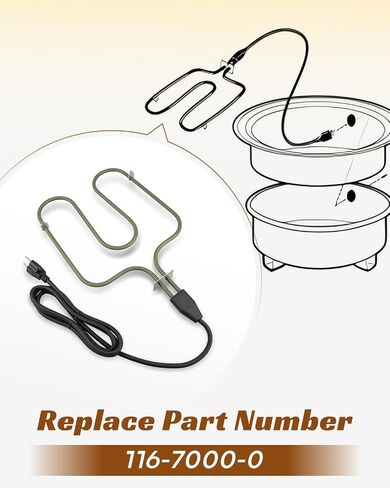 116-7000-0 Electric Heating Element Fit for Brinkmann Smoker | 70 inches, 1500W, 120V, Fit for Brinkmann Electric Smoker in Kuwait