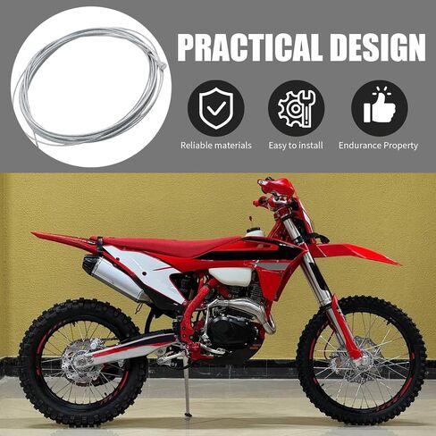 SYOWADA Universal Motorcycle Throttle and Brake Cable Repair Kit, Road and Mountain Bike Gear Cable Replacement Set, Inner Wire Repair Kit for Motorcycles and Bicycles in Kuwait