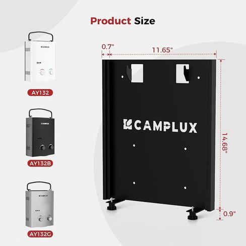 دعامة تثبيت سريعة الفك من CAMPLUX لسخان المياه المحمول AY132، حامل فولاذي عالي التحمل مع وسادات مضادة للاهتزاز، إعداد خالٍ من الأدوات للمركبات الترفيهية والمقطورة وعربة التخييم وتخزين المرآب in Kuwait