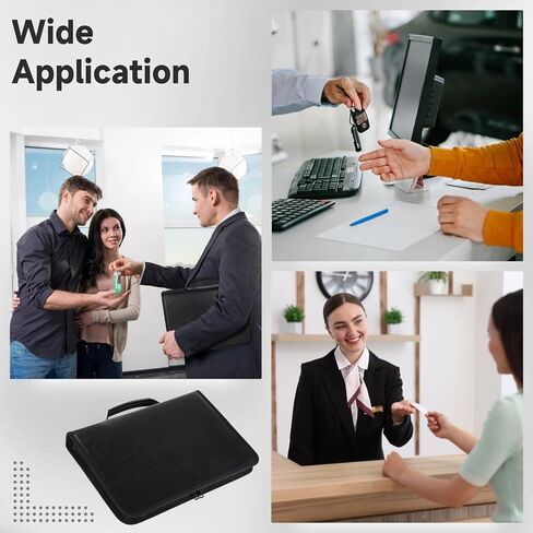 OMISTAR Key Organizer Case with 54 Tags, Fireproof Waterproof Portable Key Storage Bag, Zippered Key Holder Binder with Color-Coded Tags for Hotels, Real Estate, Car Sales, Property Management in Kuwait