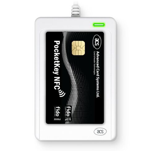 بطاقة ACS PocketKey NFC - بطاقة مفتاح أمان معتمدة بدون كلمة مرور من FIDO2 وU2F للمصادقة متعددة العوامل (MFA)، وتسجيل الدخول NFC لنظام التشغيل Windows، وMac، وiPhone، وAndroid، وGoogle، وMicrosoft والمزيد in Kuwait