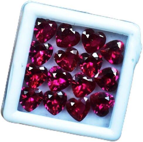 Certified 8 Ct Natural Ruby 6x6 mm Heart Cut Lot Top Quality Pink Gemstone in Kuwait