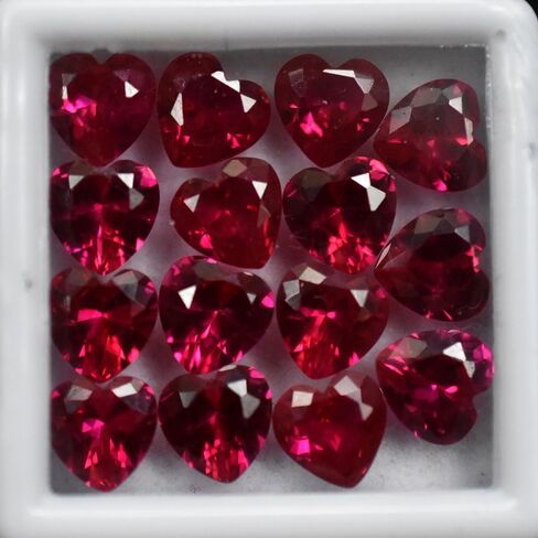 Certified 8 Ct Natural Ruby 6x6 mm Heart Cut Lot Top Quality Pink Gemstone in Kuwait