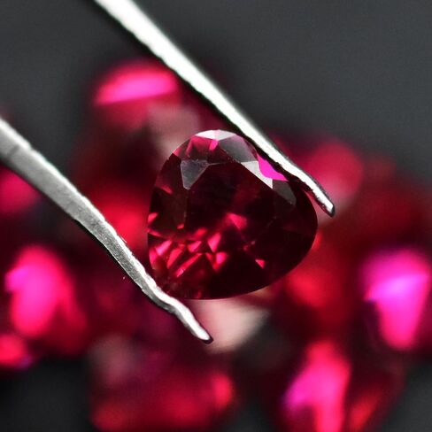 Certified 8 Ct Natural Ruby 6x6 mm Heart Cut Lot Top Quality Pink Gemstone in Kuwait