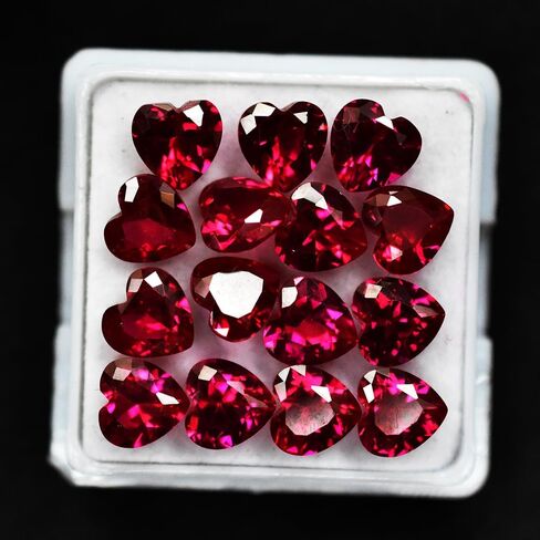 Certified 8 Ct Natural Ruby 6x6 mm Heart Cut Lot Top Quality Pink Gemstone in Kuwait