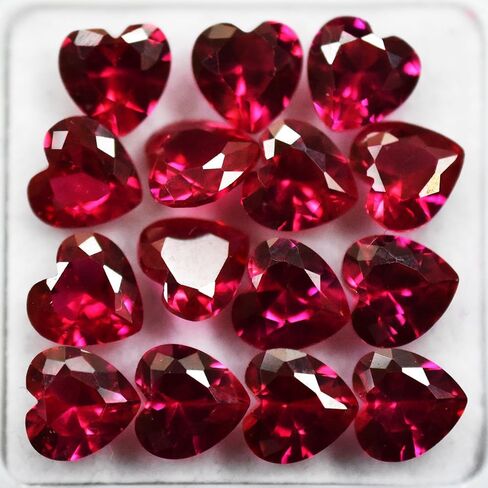 Certified 8 Ct Natural Ruby 6x6 mm Heart Cut Lot Top Quality Pink Gemstone in Kuwait