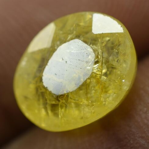 Oval Cut CERTIFIED Natural 7 Ct Yellow Ceylon Sapphire ring Size Loose Gemstone in Kuwait