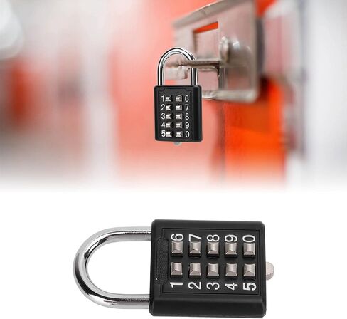 Security Padlock, Combination Lock, Digit Outdoors Padlock, 10 Digits Push Button Combination Outdoor Waterproof Padlock for Gym Cabinet Gate Toolbox Suitcase in Kuwait