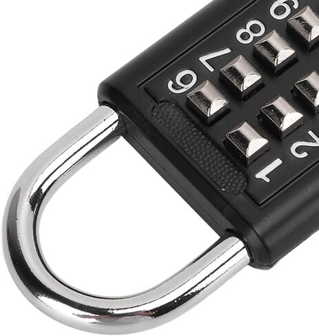 Security Padlock, Combination Lock, Digit Outdoors Padlock, 10 Digits Push Button Combination Outdoor Waterproof Padlock for Gym Cabinet Gate Toolbox Suitcase in Kuwait