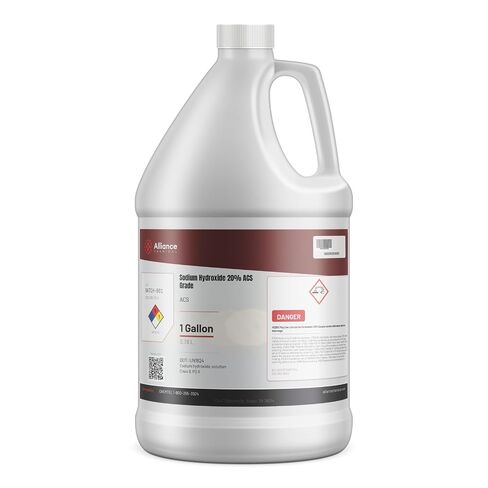 Alliance Chemical - هيدروكسيد الصوديوم 20% درجة ACS - 1 كوارت - تنظيف الصرف، صناعة الصابون، تعديل درجة الحموضة (NaOH) | كاس 1310-73-2 in Kuwait