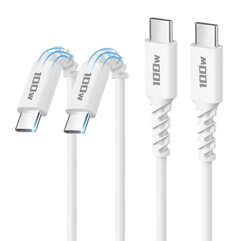 10FT USBC to USBC Cable 100W Fast Charging, Nylon Braided USB C to USB C Charger Cord Compatible with iPhone 17 Pro Max 16 15, MacBook Pro/Air, iPad, Samsung Galaxy S26 Ultra S25 S24, PS5, Switch in Kuwait