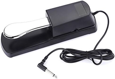 MaxLLTo Universal Sustain Keyboard Pedal For Yamaha DGX-620 DGX-630 DGX-640 PSR-450 PSR-340 PSR-350 DGX-220 DGX-230 CP33 DGX-202 DGX-203, Silver in Kuwait
