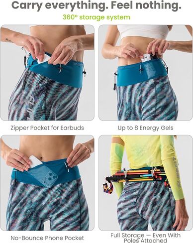 FlipBelt Women's Trail Running Compression Shorts - Black - M in Kuwait