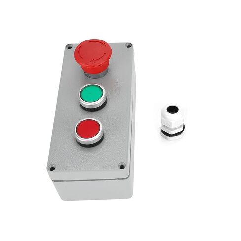 صندوق التبديل، صندوق التبديل سبائك الألومنيوم 3 زر التحكم في التشغيل صندوق IP66 مقاوم للغبار مقاوم للماء 175 × 80 × 55 (175 * 80 * 55) in Kuwait