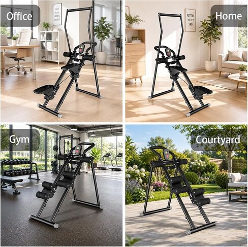 Stair Stepper Ab Machine for Home Gym, Multi-functional Full-Body Workout Equipment, Compact Folding Stair Climber with Oversized Pedal, 90% Pre-Assembled Stairmaster in Kuwait
