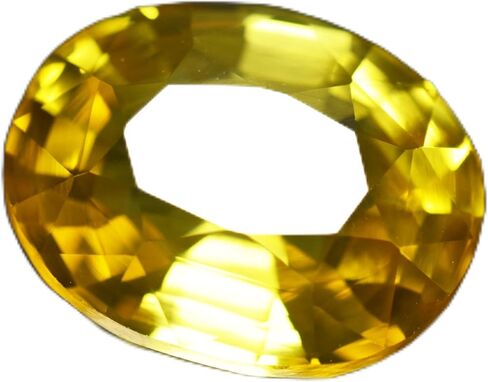 9.75 Ct Natural YELLOW Sapphire Oval Cut CERTIFIED Sapphire Rings Loose Gemstone in Kuwait