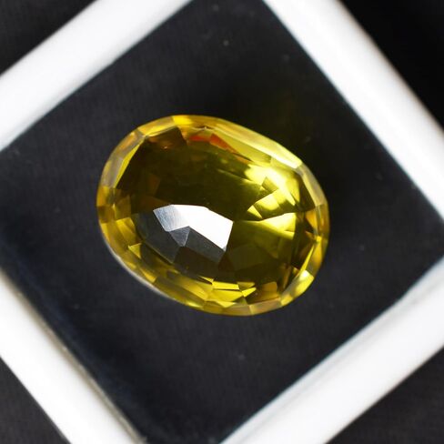 9.75 Ct Natural YELLOW Sapphire Oval Cut CERTIFIED Sapphire Rings Loose Gemstone in Kuwait