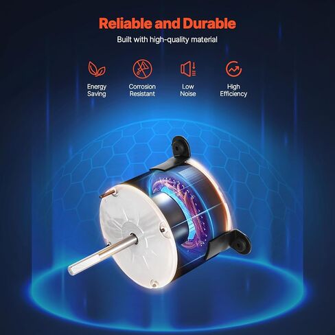 Happybuy 3108706.916 RV AC Fan Motor Compatible with Dometic Brisk Air I Model – Single Phase, 1/5HP AC115V 2.6A, 1650 RPM (3-Speed Motor) in Kuwait