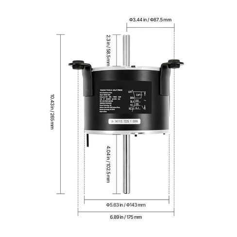 Happybuy 3108706.916 RV AC Fan Motor Compatible with Dometic Brisk Air I Model – Single Phase, 1/5HP AC115V 2.6A, 1650 RPM (3-Speed Motor) in Kuwait