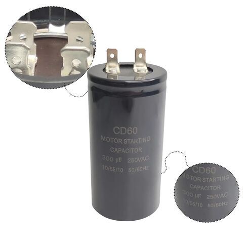 مكثف بدء تشغيل المحرك CD60 300 فائق التوهج/MFD 250VAC 50/60 هرتز لبدء تشغيل المحرك in Kuwait
