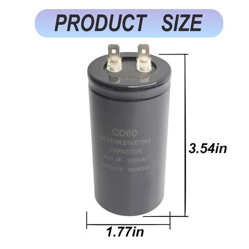 مكثف بدء تشغيل المحرك CD60 300 فائق التوهج/MFD 250VAC 50/60 هرتز لبدء تشغيل المحرك in Kuwait
