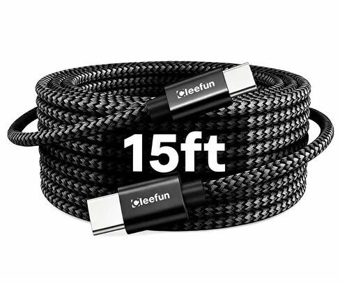CLEEFUN Long USB C to USB C Cable 20ft, C to C Fast Charging Type C Charger in Kuwait