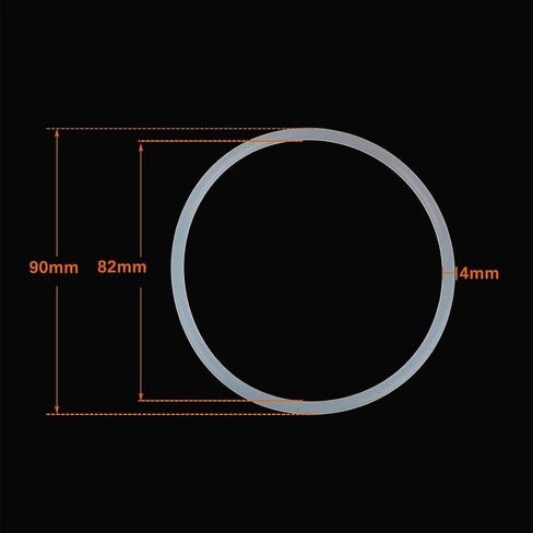 Silicone O-Rings, 90mm OD 82mm ID 4mm Width VMQ Seal Gasket for Compressor Valves Pipe Repair, White, Pack of 2 in Kuwait