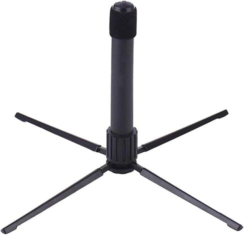 Portable Foldable Flute Stand with Detachable Base and Felt Pad for Clarinet Rest Rack Holder(black) in Kuwait