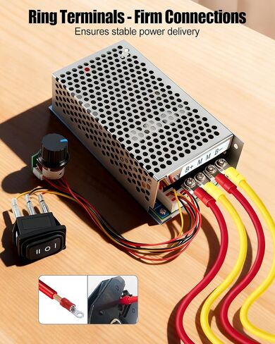 Industrial PWM DC Motor Speed Controller 3500W 100A Max, DC 10-55V Brush Motor Controller with Forward-Brake-Reverse Switch & Adjustable Potentiometer Knob in Kuwait