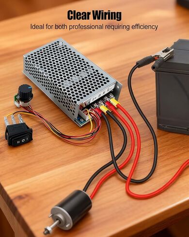 Industrial PWM DC Motor Speed Controller 3500W 100A Max, DC 10-55V Brush Motor Controller with Forward-Brake-Reverse Switch & Adjustable Potentiometer Knob in Kuwait