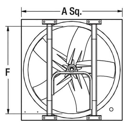 Exhaust Fan, 36 in,Less Drive Package in Kuwait