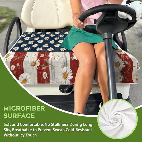 Independence Day Golf Cart Seat Covers American Flag Club Car Golf Cart Accessories 4th of July Golf Cart Decorations in Kuwait