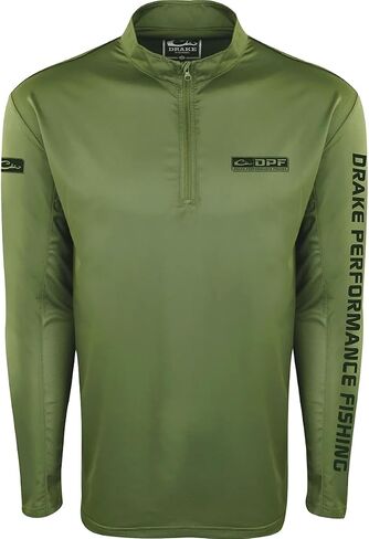 Drake Waterfowl Shield 4™ شبكي مقوس خلفي 1/4 سحاب L/S لؤلؤي مدخن XLarge in Kuwait