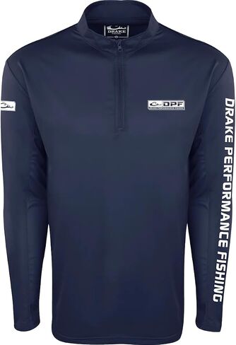 Drake Waterfowl Shield 4™ شبكي مقوس خلفي 1/4 سحاب L/S لؤلؤي مدخن XLarge in Kuwait