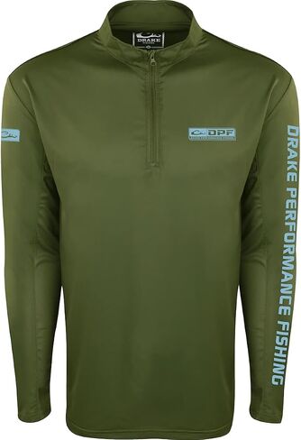 Drake Waterfowl Shield 4™ شبكي مقوس خلفي 1/4 سحاب L/S لؤلؤي مدخن XLarge in Kuwait