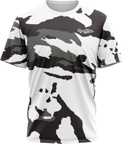 MTB Short Sleeve Mountain Bike Jersey Quick-Dry Moisture-Wicking Shirt | 100% polyester soft skin-friendly lightweight fabric, US standard size, versatile for cycling activities in Kuwait
