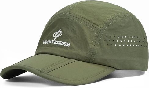 Croogo Foldable Running Cap Packable 5 Panel Sports Hat | Water-Resistant,Breathable&Quick Dry,Foldable Brim,Unstructured Low-Profile,Sun Protection,Outdoor Gear,Sport Fashion in Kuwait