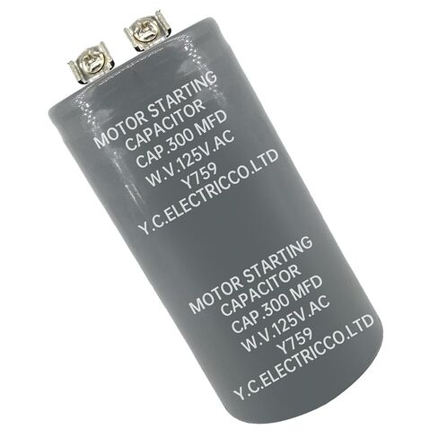 مكثف بدء تشغيل المحرك CD60 300 فائق التوهج 300 MFD 125VAC، مكثف بدء مستدير مع أطراف لولبية، شديد التحمل لضاغط الهواء، منشار الطاولة، المضخة وإصلاح محرك HVAC (عبوة واحدة) in Kuwait