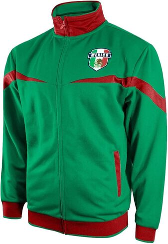 Icon Sports Mexico Track Jacket – Country National Soccer Football Team Men’s Striker Full Zip Up Flag Active Adult Top in Kuwait
