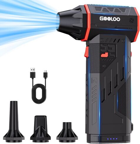 GOOLOO F5S Compressed Air Duster,180000RPM Super Power Cordless Air Blower, Rechargeable Electric Air Duster with Brushless Motor, 3-Speed Adjustable Dust Blower for PC Keyboard, Car, Home, Outdoor in Saudi Arabia