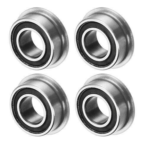 M METERXITY 10-Pack MF105-2RS Flanged Ball Bearing, 5 x 10 x 4mm Double Rubber Shielded Chrome Steel (GCr15) Flange Rip Bearings for Wheelbarrow/Printer/Fax Machines/Power Tools in Kuwait