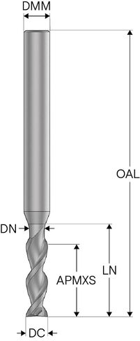 Seco Tools STR440.2-0.500-D3-R030.0-Z4 HTA Carbide Radius End Mill, HTA Coating, 4 Flutes, 0.5000" Cutting Diameter, 0.5000" Shank Diameter, 3.000" Overall Length, 1.2500" Cut Length in Kuwait