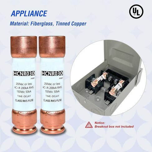 Z 30 Amp 250V Dual Element Time Delay Class RK5 Cartridge Fuse 10-Pack - UL Listed in Kuwait