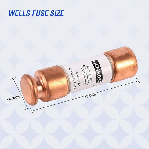 Z 30 Amp 250V Dual Element Time Delay Class RK5 Cartridge Fuse 10-Pack - UL Listed in Kuwait