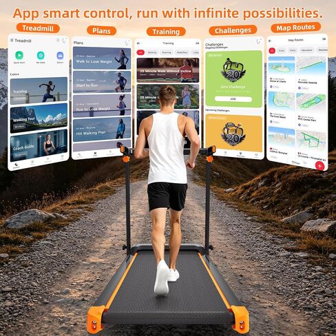 Treadmill with 12% Incline,Foldable Treadmill for Home,with 12 HIIT Modes,APP,Speaker,Heart Rate,7.45MPH 3 in 1 Walking Pad Treadmill,3.0HP Brushless Motor,300 LBS Capacity,with LED Display in Kuwait