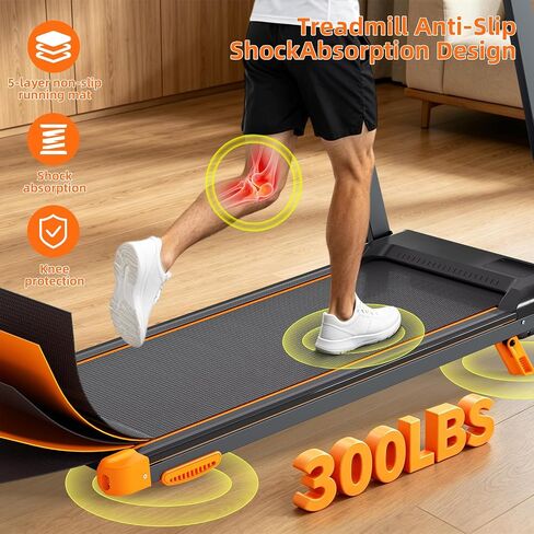 Treadmill with 12% Incline,Foldable Treadmill for Home,with 12 HIIT Modes,APP,Speaker,Heart Rate,7.45MPH 3 in 1 Walking Pad Treadmill,3.0HP Brushless Motor,300 LBS Capacity,with LED Display in Kuwait