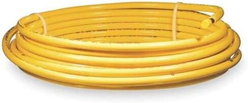 B & K Industries Dy08050 Plastic Coated Copper Tube, Yellow, 1/2" X 50' in Kuwait