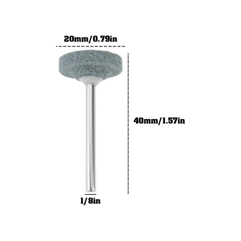 10pcs 20mm Silicon Carbide Grinding Stone Wheel 1/8 Shank Compatible with Dre-Mel in Kuwait