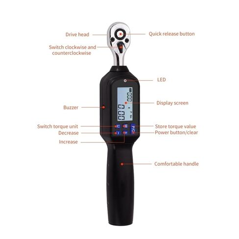 Torque Gauges, Digital Torque Wrench Adjustable Mini 2.5% Accuracy Bike Car Repair Tools in Saudi Arabia